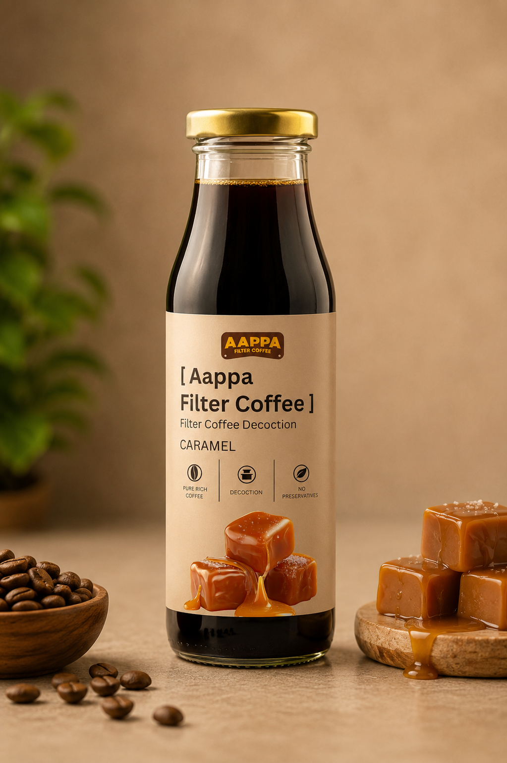 Aappa Filter Coffee Decoction – Caramel | Smooth Coffee with Caramel Notes